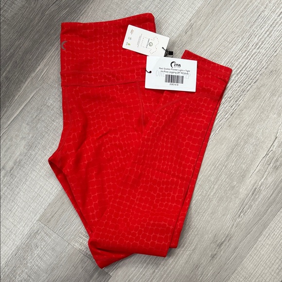 ZYIA Pants - ZYIA Red Scales Pocket Light n Tight Hi Rise 28”